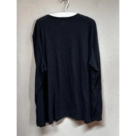 Vince Men's 100% Pima Cotton Long Sleeve Henley Shirt XXL Heather Gray Pullover